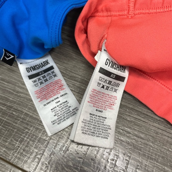 2 Gymshark Blue & Blue V Neck Sports Bras XS - Picture 4 of 4